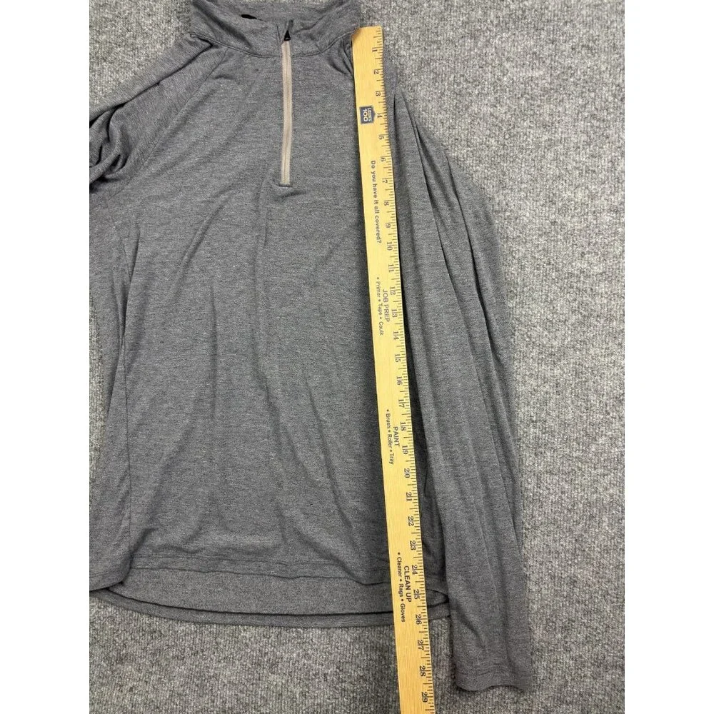 The North Face Pullover Mens Medium Gray Quarter Zip Long Sleeve‎ Thumbholes